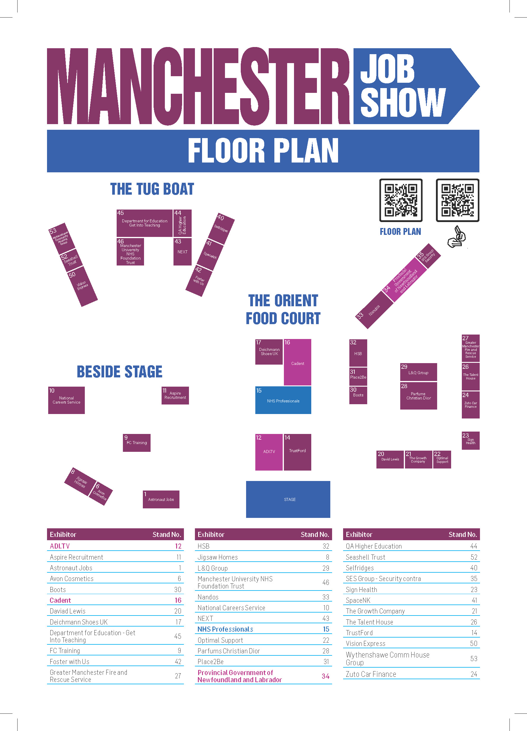 Manchester Job Show Floor Plan 